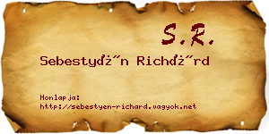 Sebestyén Richárd névjegykártya