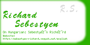 richard sebestyen business card